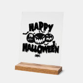 ハッピーハロウィン アクリルサイン (傾斜)