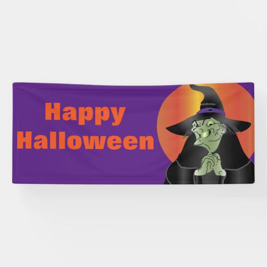 ハッピーハロウィン・ウィッチ 横断幕 (横)