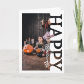 ハッピーハロウィン カップル 写真入りギフト カード (正面)