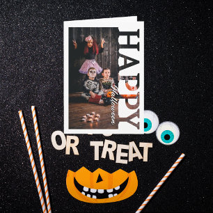 ハッピーハロウィン カップル 写真入りギフト カード