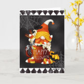 ハッピーハロウィン カボチャの妖精のカード カード (黄色い花)