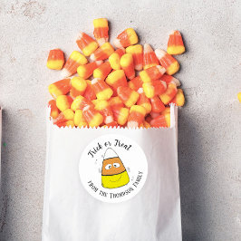 ハッピーハロウィン カボチャの実 かわいい ファンシー ラウンドシール