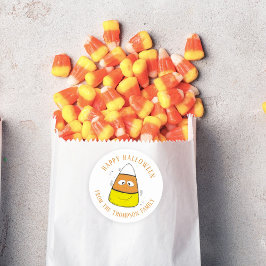 ハッピーハロウィン カボチャの実 かわいい ファンシー ラウンドシール