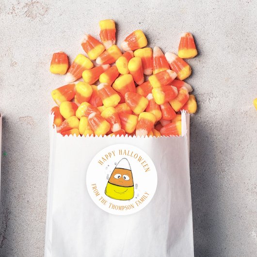 ハッピーハロウィン カボチャの実 かわいい ファンシー ラウンドシール