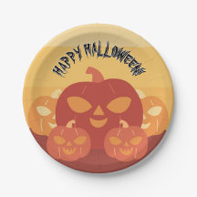 ハッピーハロウィン!カボチャの紙皿
