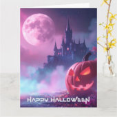 ハッピーハロウィン カード (黄色い花)