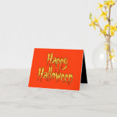 ハッピーハロウィン カード (黄色い花)