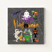 ハッピーハロウィン キッズ かわいいと怖いのデザイン ノートブック (裏面)