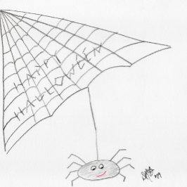 ハッピーハロウィン - クモのカード カード