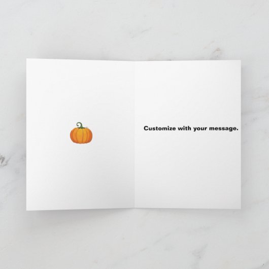 ハッピーハロウィン グラフィックデザイン グリーティングカード (内部)