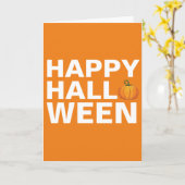 ハッピーハロウィン グラフィックデザイン グリーティングカード (黄色い花)