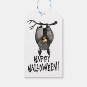 ハッピーハロウィン コウモリ ギフトタグ (正面)