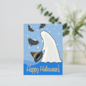 ハッピーハロウィン ゴーストとコウモリ シーズンポストカード (スタンド正面)