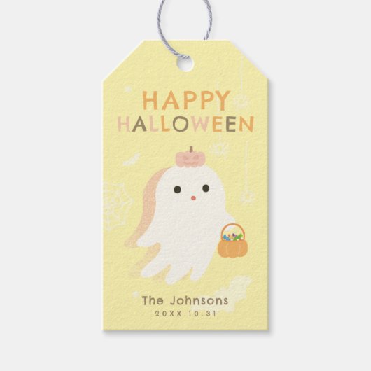 ハッピーハロウィン・ゴースト・ギフトタグ ギフトタグ (正面)