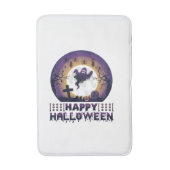 ハッピーハロウィン ゴースト コウモリ クモ_1 バスマット (正面縦)