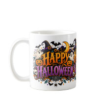 ハッピーハロウィン ゴースト スカル カボチャ マグカップ