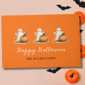 ハッピーハロウィン ゴースト パンプキン ドアマット