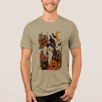 ハッピーハロウィン ゴースト & 黒猫 パンプキン | トライブレンドTシャツ
