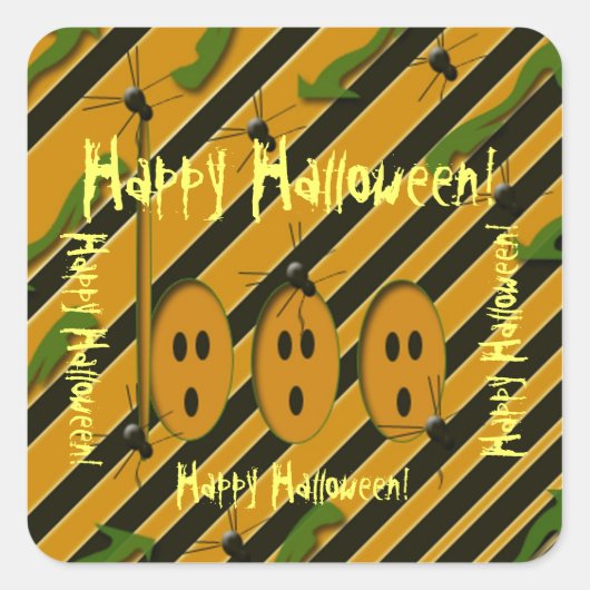 ハッピーハロウィン！ スクエアシール (正面)