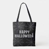 ハッピーハロウィン スパイキーな精神 クモの巣 トートバッグ (裏面)