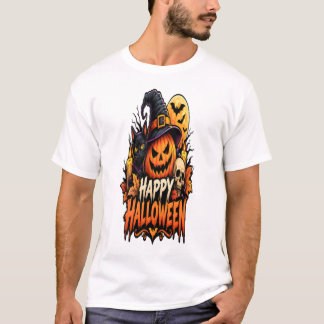 ハッピーハロウィン スプーキー パンプキン ゴースト ハロウィン Tシャツ