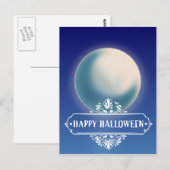 ハッピーハロウィン スプーキー ムーン ポストカード (正面/裏面)