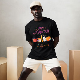 ハッピーハロウィン スプーキー ラーニング Tシャツ かわいい ハロ