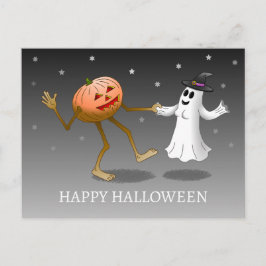 ハッピーハロウィン・パンプキン&ゴースト ポストカード