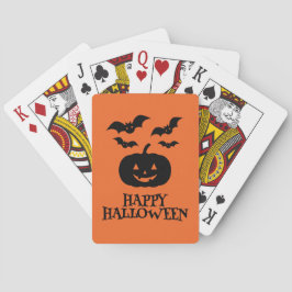 ハッピーハロウィン パンプキン バット ミニマル トランプ