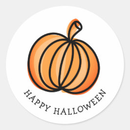 ハッピーハロウィン パンプキン ラウンドシール