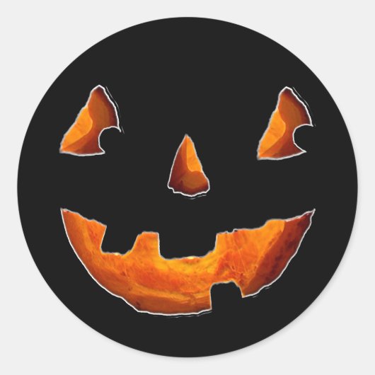ハッピーハロウィン パンプキン ラウンドシール (正面)