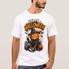 ハッピーハロウィン パンプキン 魔女 Tシャツ