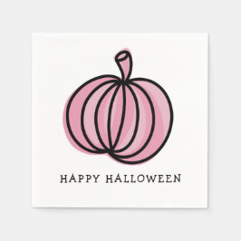 ハッピーハロウィン ピンクパンプキン スタンダードカクテルナプキン