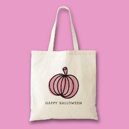 ハッピーハロウィン ピンクパンプキン トートバッグ