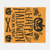 ハッピーハロウィン フリースブランケット (正面(横))