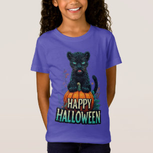 ハッピーハロウィン ブラックパンサー 子猫 Tシャツ