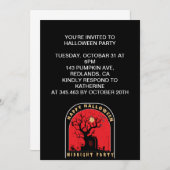 ハッピーハロウィン ミッドナイトパーティー 招待状 (正面/裏面)