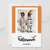 ハッピーハロウィン モダン ワンフォト シーズンカード (正面)