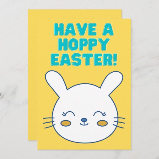 ハッピーハロウィン!ユーモアあふれるウサギのイースターカード シーズンカード (正面/裏面)