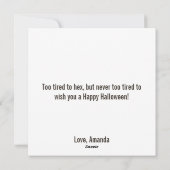 ハッピーハロウィン ユーモア 黒と白の魔女 シーズンカード (裏面)