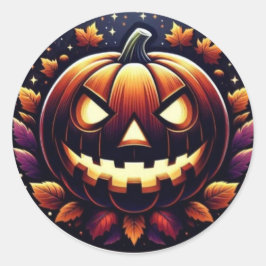 ハッピーハロウィン ラウンドシール