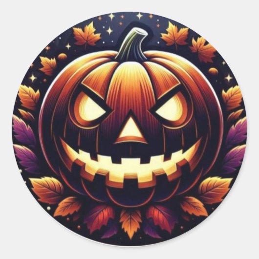 ハッピーハロウィン ラウンドシール (正面)