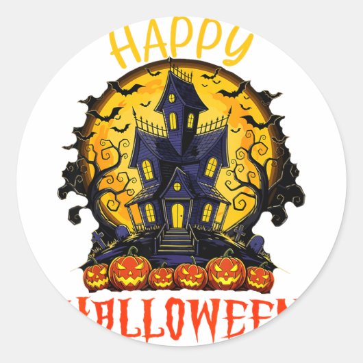 ハッピーハロウィン ラウンドシール (正面)
