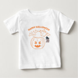 ハッピーハロウィン レディース コスチューム 衣類 ブラック ベビーTシャツ
