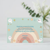 ハッピーハロウィン レトロ キッズ バースデー サンキューカード (スタンド正面)