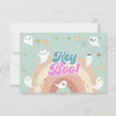 ハッピーハロウィン レトロ キッズ バースデー サンキューカード (裏面)