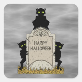 ハッピーハロウィン 三悪魔 スクエアシール