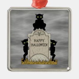 ハッピーハロウィン 三悪魔 メタルオーナメント