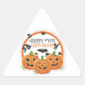 ハッピーハロウィン 三角形シール (正面)