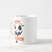 ハッピーハロウィン 垂れた文字デザイン コーヒーマグカップ (正面左)
